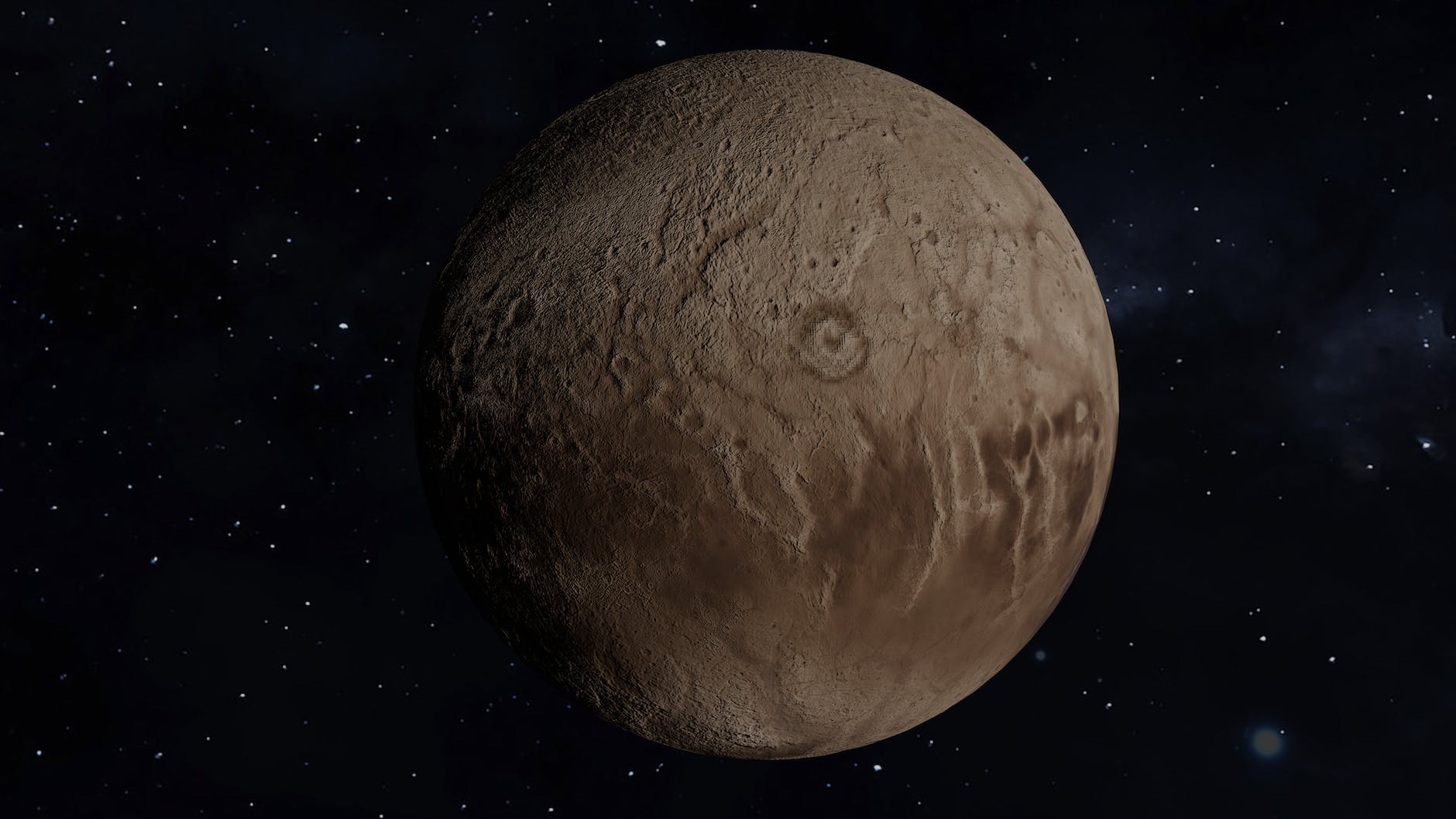 close up of the planet pluto