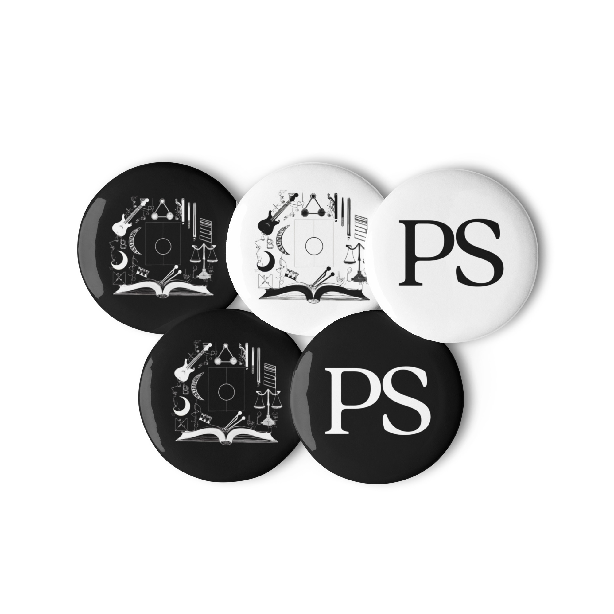 Poem Stellium Set of pin buttons - Image 2