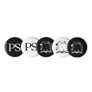 Poem Stellium Set of pin buttons